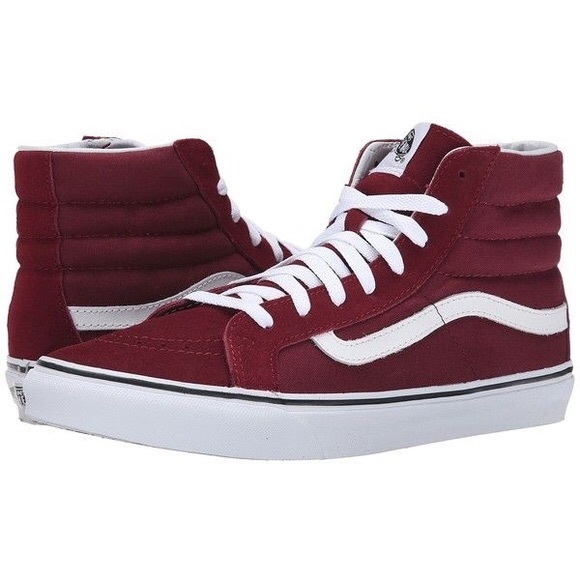 maroon high top vans